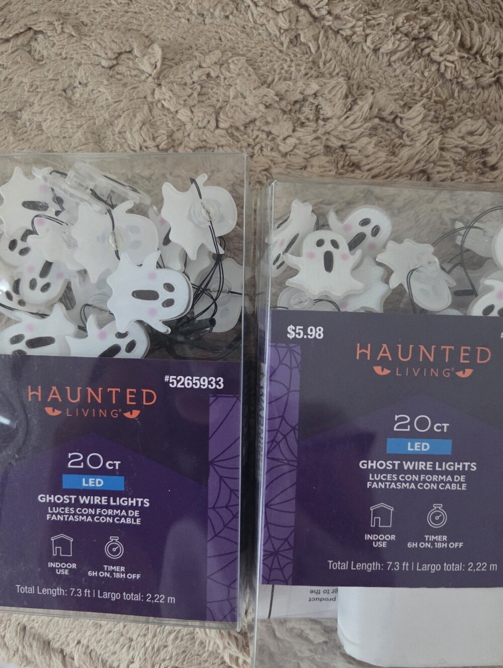 White Ghost LED Wire Lights - 20 ct 2 Packs